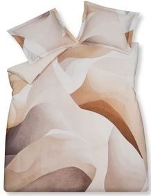 Dekbedovertrek Vandyck Sculpted Sand Stone Satijn-140 x 200 / 220 cm | 1-Persoons