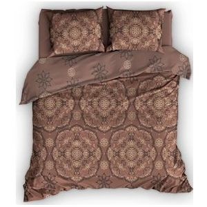 Satin d'Or - Burletto - Dekbedovertrek - Mokka - Katoen-Satijn - Extra Breed