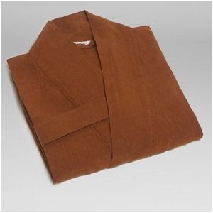 Kimono Badjas Yumeko, Vrouw, Gewassen linnen, Almond Brown-S