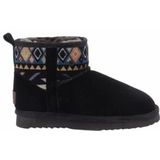 Boots Warmbat Women Wallaby Suede Woven Print Black-Schoenmaat 42