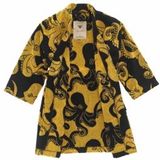 OAS - Black Octo - Badjas - Zwart - 100% Katoen - Jacquard Geweven Badstof