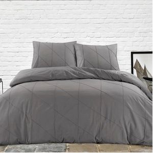 Dekbedovertrek - Grijs - Katoen - 2-Persoons