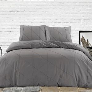 Dekbedovertrek - Grijs - Katoen - 2-Persoons