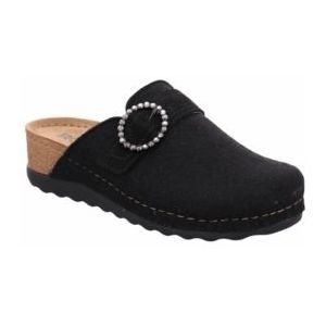 Rohde - Soave-40 - Pantoffel - Zwart - Gerecycled Vilt en Suède