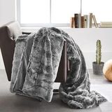 Bugatti - Melange Grijs - Bontdeken - Grijs - 80% Polyacryl, 20% Polyester, 150 x 200 cm