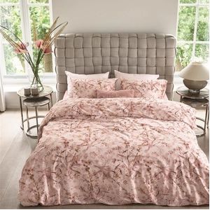 Dekbedovertrek Riviera Maison Blushing Blooms Roze Katoen-260 x 200 / 220 cm | Extra Breed