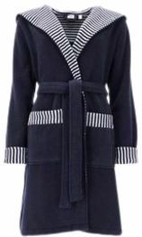 Esprit - Day - Badjas - Navy Blue - 100% Katoen - Met Strikcentuur