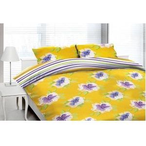Satin D'or - Thirza - Dekbedovertrek - Geel - Satijn - Lits-Jumeaux