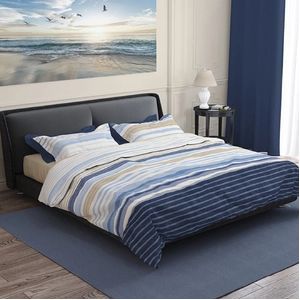 Dekbedovertrek Romanette Donnie Coastal Blue Katoen-200 x 200 / 220 cm | 2-Persoons