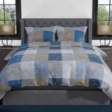 Dekbedovertrek Satin D'or Condotti Blauw Satijn-200 x 200 / 220 cm | 2-Persoons