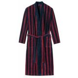 Badjas Kimono Schiesser Essentials Stripes Man Velours Bordeaux-S