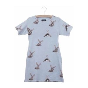 T-shirt Dress SNURK Kids Bunny Bums Grey-Maat 128