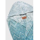 Missoni - Hooded Badjas - Petrol Multicolor - 100% Jacquard Katoen