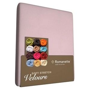 Romanette Luxe Velours Hoeslaken Tweepersoons (140/150/160/200x200/220 cm) - Roze