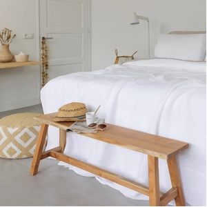 Town&Country - Dekbedovertrek - Wit - 100% Gewassen Linnen - Extra Breed