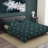 Dekbedovertrek Romanette Flocons Forestgreen Flanel-260 / 270 x 200 / 220 cm | Extra Breed