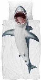 Dekbedovertrek Snurk Shark Percal Met Ritssluiting-140 x 200 / 220 cm | 1-Persoons