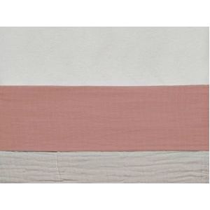 Laken Jollein Wrinkled Cotton Rosewood-120 x 150 cm (Ledikantlaken)