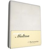 Romanette molton stretch hoeslaken - Wit - 2-persoons (130/140/150x200/220 cm)