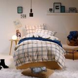 Moodit Dekbedovertrek Lipodo Cream - Lits Jumeaux - 240 x 220 cm - Katoen Flanel