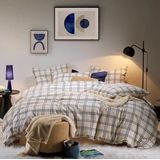 Moodit Dekbedovertrek Lipodo Cream - Lits Jumeaux - 240 x 220 cm - Katoen Flanel