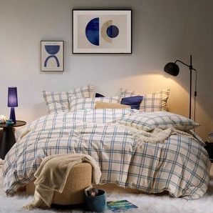 Moodit Dekbedovertrek Lipodo Cream - Lits Jumeaux - 240 x 220 cm - Katoen Flanel