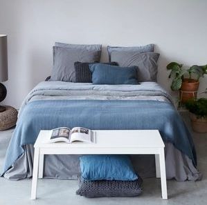 House in Style - Luca - Dekbedovertrek - Blauw Grijs - 240 x 200 / 220 cm - Lits-Jumeaux