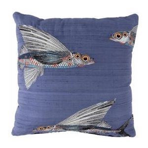 Sierkussenhoes MOOOI Embroidered Flying Coral Fish Blue (45 x 45 cm)