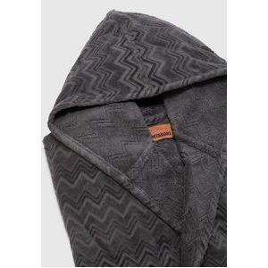 Missoni - Chalk Badjas - Antraciet Grijs - 100% Jacquard Katoenen Badstof