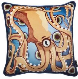 MOOOI - Umbrella Squid - Sierkussenhoes - Blauw - 50 x 50 cm - Extinct Animals