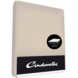 Cinderella - Topper Hoeslaken met split (tot 15 cm) - Double Jersey - 180x200/210 cm - Taupe