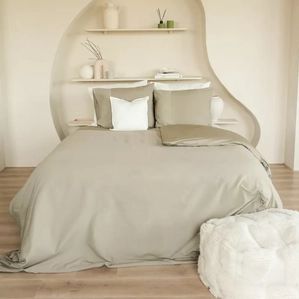 Dekbedovertrek - Grijs - Katoen - 240x220 cm