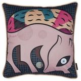 Moooi - Armoured Boar - Sierkussenhoes - Multikleur - 100% Polyester Fluweel