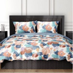 Dekbedovertrek Satin d'or Murillo Blue Fog Satijn-140 x 200 / 220 cm | 1-Persoons