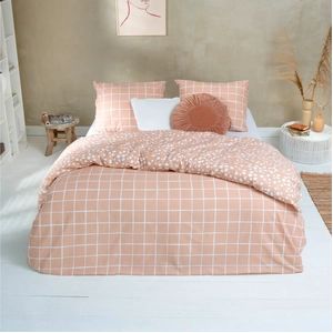 Dekbedovertrek Walra Remade Dots & Squares Terra Renforcé-200 x 200 / 220 cm | 2-Persoons
