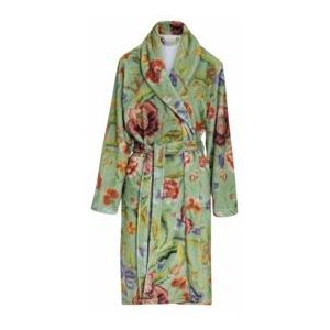 Essenza - Steff - Badjas - Basil green - Roselina-print - 100% Polyester