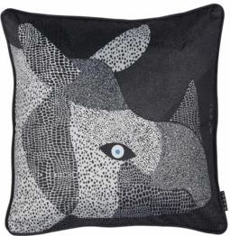 MOOOI - Dwarf Rhino - Sierkussenhoes - Zwart - 50 x 50 cm