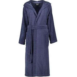 Cawö - 827 - Badjas - Blauw - Katoen - Met Capuchon