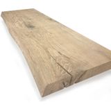 Oud eiken plank massief boomstam 100 x 30 cm