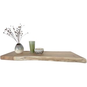 Zwevende wandplank acacia boomstam 60 x 20 cm
