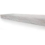 Zwevende wandplank eiken recht natuurlijk wit 100 x 25 cm
