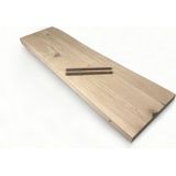 Zwevende wandplank eiken boomstam 80 x 30 cm