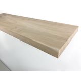 Zwevende wandplank eiken recht 120 x 30 cm