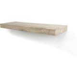 Zwevende wandplank eiken recht 170 x 20 cm