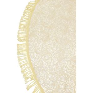 Tafelkleed rond 160cm beige met motief