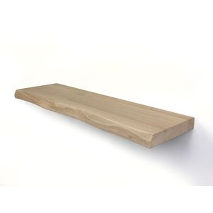 Zwevende Wandplank Eiken Boomstam 60 X 20 cm