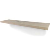 Zwevende boekenplank 170 x 24 cm recht rustiek 25 mm eiken - Eiken plank - Wandplank zwevend - Wandplank hout