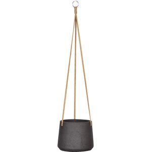 Rough Eco-line hangende bloempot L 20x17 cm Patt zwart