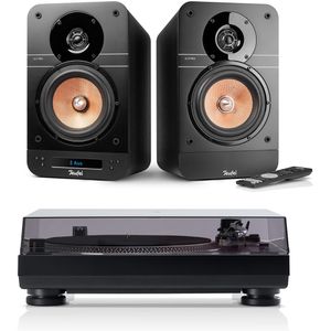 ULTIMA - 25 ACTIVE - Audio Bundel - Night black - DUAL DT 250 USB Platenspeler