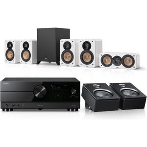ULTIMA 20 Surround + Yamaha RX-A2A voor Dolby Atmos""5.1.2"", Wit